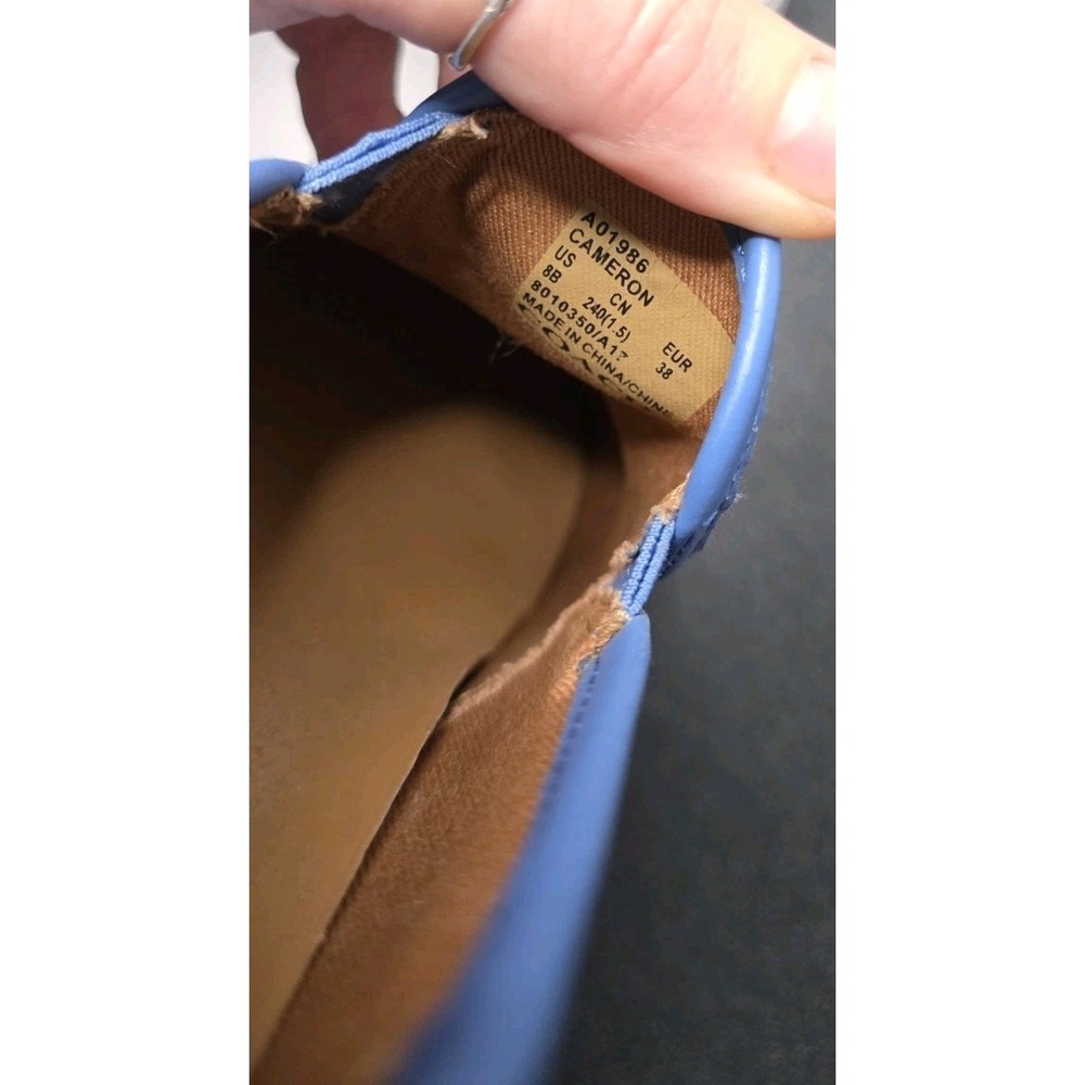 Coach Cameron Blue Floral Slip-on Sneakers Women 8B Shoe Platform Canvas Casual - Picture 6 of 7